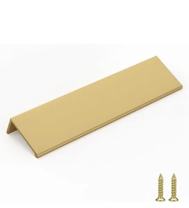 Goldenwarm 15 Pack Matte Gold Finger Edge Pulls 6 5/16 in (160mm) Hole Centers - Picture 1 of 6