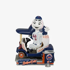 Mr. Met New York Mets Bullpen Cart Bobblehead MLB Baseball - Picture 1 of 1