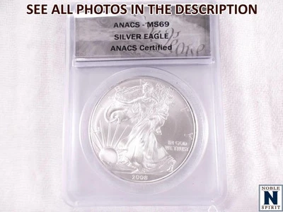 NobleSpirit (ME) 2008 Eagle Silver Dollar ANACS MS69 - Image 1 of 4