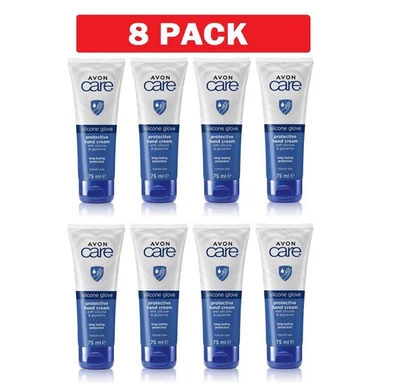 Paquete de 8 guantes de silicona Avon CARE protección duradera crema de manos 75 ml/2,54 fl oz Foto 1 de 4