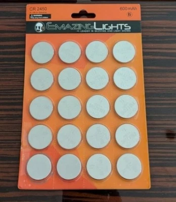 Baterías de litio 20 piezas CR2450 CR 2450 DL2450 3V celdas para monedas Foto 1 de 4