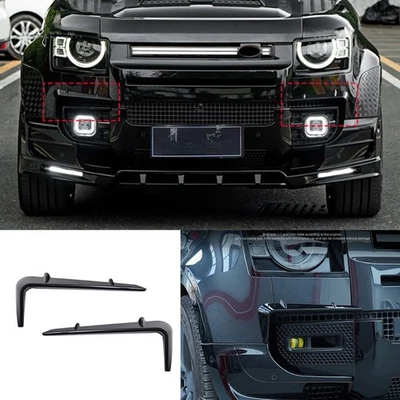 Faro antiniebla delantero ABS negro brillante embellecedor cejas Land Rover Defender 2020-2026 Foto 1 de 4