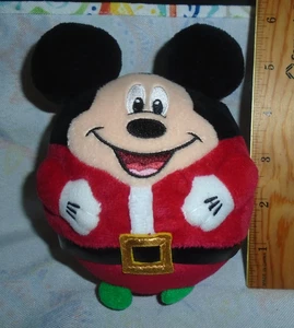 Ty Disney Mickey Mouse Santa Beanie Ballz Plush Stuffed Animal Toy - Picture 1 of 8