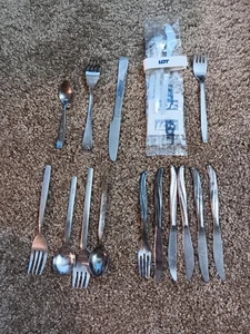Posten 17 Airline Flugzeug Flug Silberbesteck Löffel Messer Gabeln TWA United etc. - Bild 1 von 9