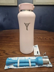 DYLN Alkaline Living Water Bottle 40 oz. Rose Quartz W/Diffuser - Picture 1 of 9