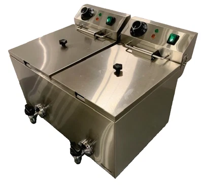 Bartscher Elektro Doppel-Fritteuse elektrisch zwei Becken 2x9 Liter A162824 - Bild 1 von 4