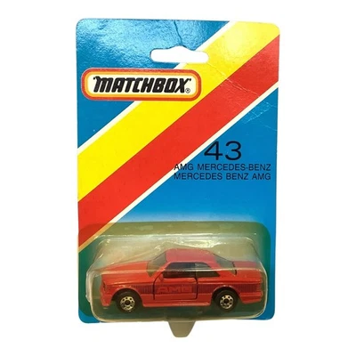 1985 Matchbox AMG Mercedes Benz Красный Острый Заднее Боковое Окно Угловые Открывающиеся Двери - Изображение 1 из 4