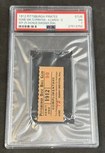 1912 Pittsburgh Pirates Sept. 25 Home Game 72 Ticket Stub Honus Wagner Era PSA 7 - Picture 1 of 2