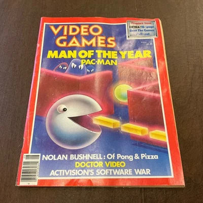 1982 August VIDEO GAMES Magazine #1 PAC-MAN Man of the Year RARE! Golden Era - Image 1 of 4