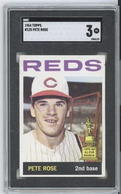 1964 Topps #125 Pete Rose SGC 3 All Star Rookie Cincinnati Reds - Image 1 of 2