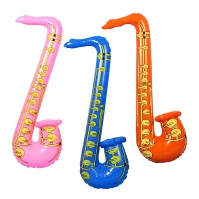 6 saxofones inflables juguete inflable despedida de soltero vestido elegante fiesta bolsa relleno Foto 1 de 4