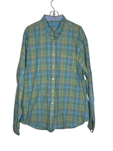 J. McLaughlin Men's Shirt Gingham Plaid Button Down Long Sleeve Cotton Large - Picture 1 of 10