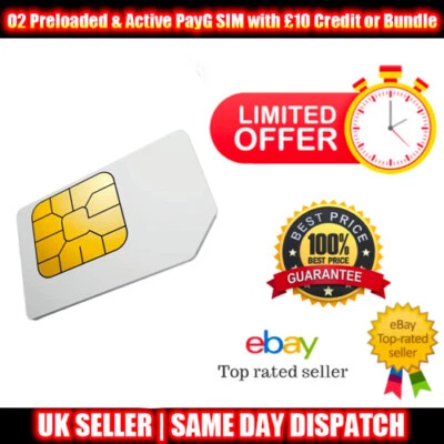 Scheda Sim O2 Network UK Pay As You Go con 10€ di credito o pacchetto - OFFERTA LIMITATA - Immagine 1 di 4