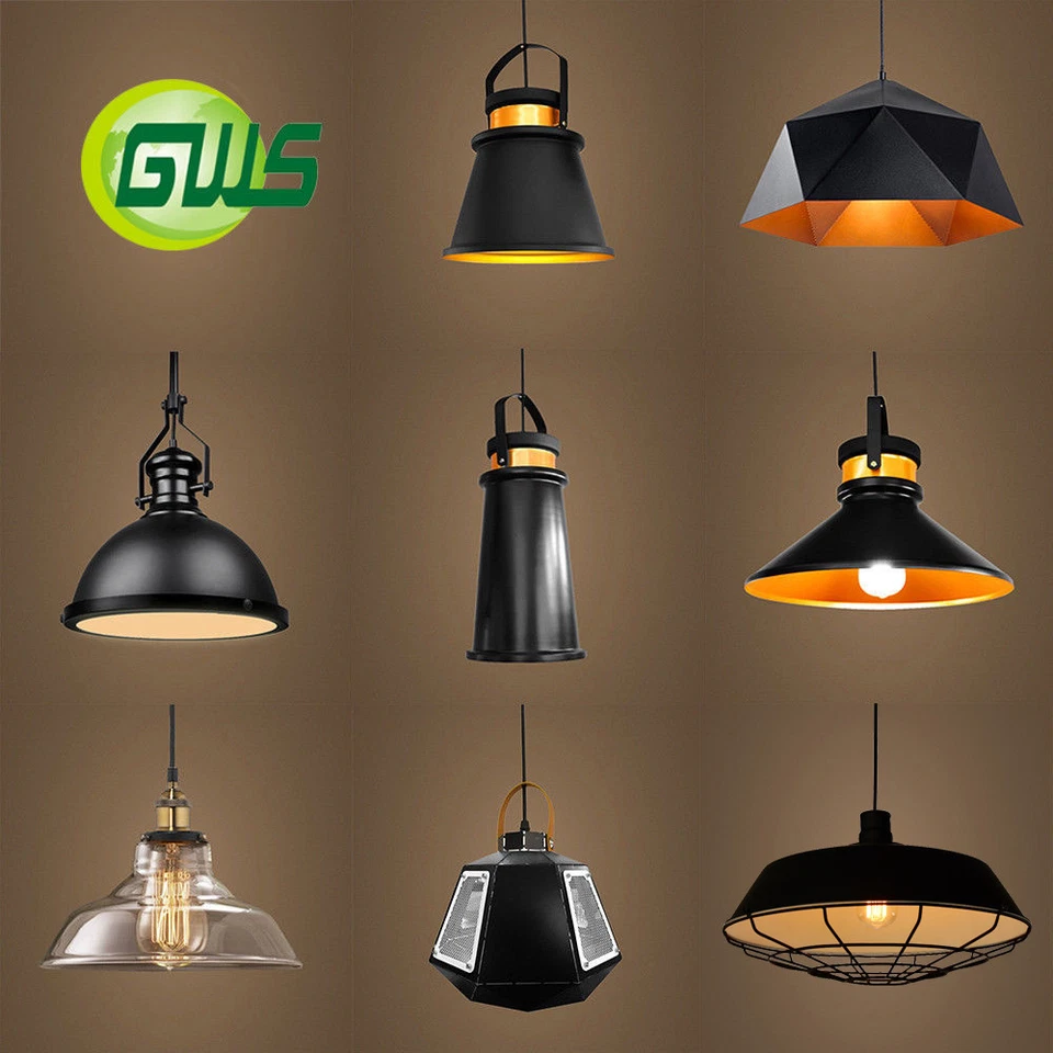 Luminária pendente de teto retrô industrial vintage abajur abajures café loft bar - Imagem 1 de 1