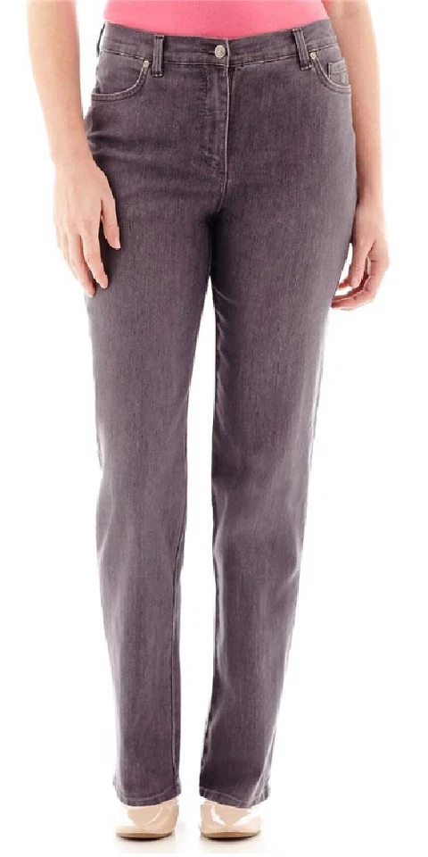 Jean gris Gloria Vanderbilt para mujer Amanda pierna cónica Heritage Fit Foto 1 de 1