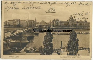 Z21 AK Dresden Ministerie Augustus Brücke Sachsen Gelaufen 1914 - Picture 1 of 2