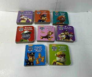 Nickelodeon PAW Patrol Mini Board Books, Set Of 8 By Emily Skwish 3” X 3” Inch - Picture 1 of 8