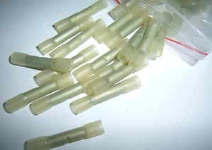(20) Heat Shrink Car Power Wire Butt Connectors 12-10 Gauge Ga Yellow Terminal - Picture 1 of 1