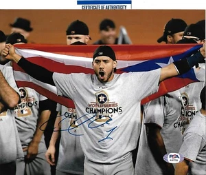 CARLOS CORREA signed 2017 WORLD SERIES HOUSTON ASTROS 8X10 photo COA PSA AI87703 - Picture 1 of 1