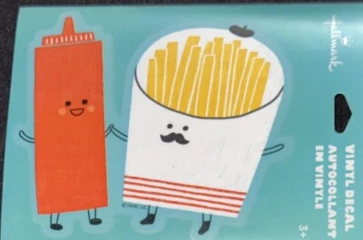 PEGATINA DE PAPAS FRITAS✨🍟🍟🍟🍟✨4” X 4”✨BRILLANTE✨PAPAS FRITAS Y KETCHUP✨DELICIOSA😋 Foto 1 de 2