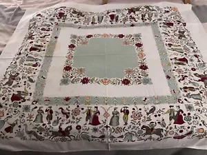 Linen Victorian Figures Style Table Cloth 44x52 - Picture 1 of 12