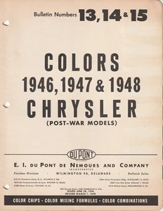 1946 1947 1948 1949 CHRYSLER PAINT CHIPS (DUPONT) - Picture 1 of 12