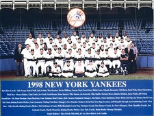 1998 NEW YORK YANKEES 8X10 TEAM PHOTO BASEBALL PICTURE NY MLB
