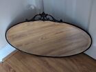 Vintage Wall Mount Art Deco Bevelled Barbola Mirror Oval