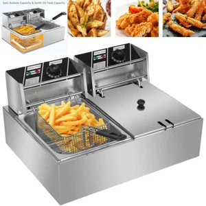 NEU Öl-Friteuse Friteuse 20L Edelstahl Profi Küche Kaltzonen Fritteuse Fritöse - Bild 1 von 17
