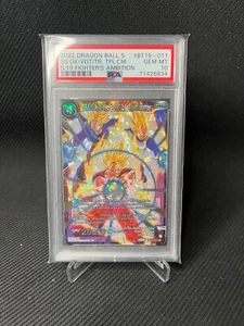 Dragon Ball Super SS Son Goku, Vegeta & Trunks, Triple Combination PSA 10 - Picture 1 of 2