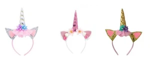 3 juegos de diadema de cabello unicornio para niñas fiesta favor disfraces - Imagen 1 de 4