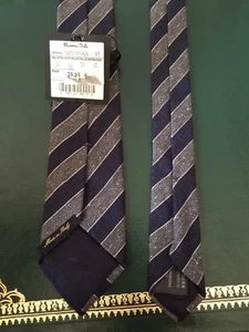 MASSIMO DUTTI Tie ORIGINAL CORBATA NUEVA LANA SEDA ALGODÓN - Bild 1 von 3