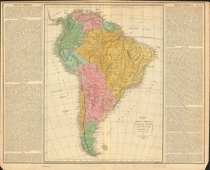 1820 South America antique map by Lavoisne / Carey 21.6" x 17.3" hand color - Picture 1 of 4