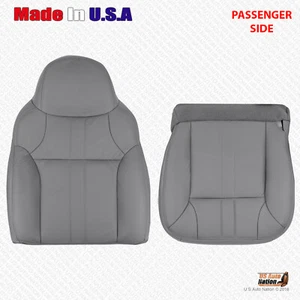 2000 2001 Ford Excursion XLT Passenger Side Bottom & Top Leather Seat Cover Gray - Picture 1 of 5