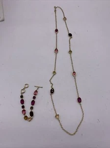 NWOT Brooks Brother Station 36”  Necklace & Bracelet Holiday Gem X248 - Picture 1 of 7