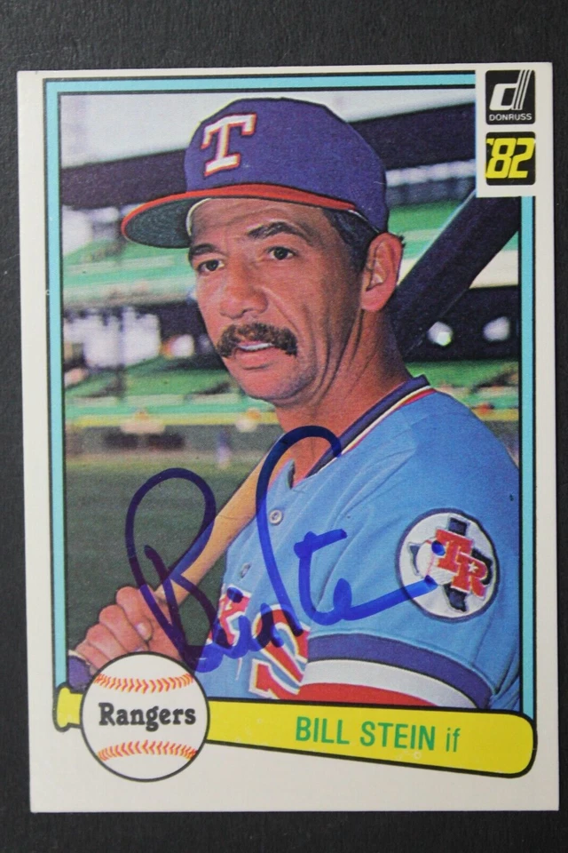 Bill Stein Texas Rangers Autographed Baseball Card Signed 1982 Donruss #37  - Image 1 of 3