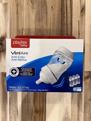 Playtex VentAire, Botellas con Pezones de Silicona Naturatch, Flujo Lento (Paquete de 3) Foto 1 de 4
