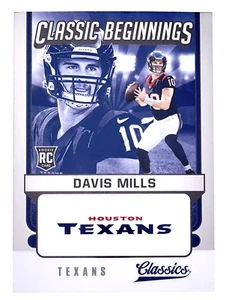 2021 Panini Classics Classic Beginnings Davis Mills RC Houston Texans - Picture 1 of 2