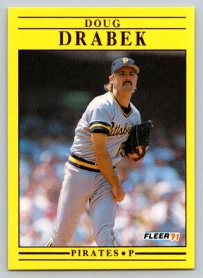 1991 Fleer #36 Doug Drabek Pittsburgh Pirates - Image 1 of 2