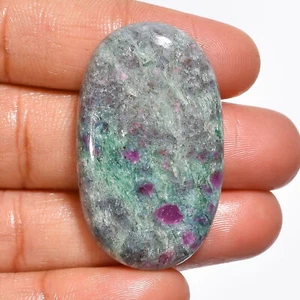 Natural Ruby Kyanite Oval Shape Cabochon Gemstone 59.5 Ct. 39X23X6 mm GC-11390 - Picture 1 of 1