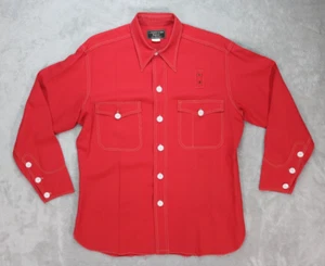 Vintage 50s L Riznik & Son Worsted Wool Western Rockabilly Workwear Shirt USA - Picture 1 of 7