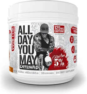 5% Nutrition Rich Piana Alldayyoumay Caffeinated BCAA Energy Powder | Premium Pr - Picture 1 of 23