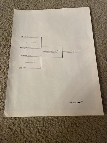 2004 NCAA BCS FOOTBALL PLAYOFFS NIKE "JUST DO IT" POSTER PRINT AD LSU TIGERS Cover