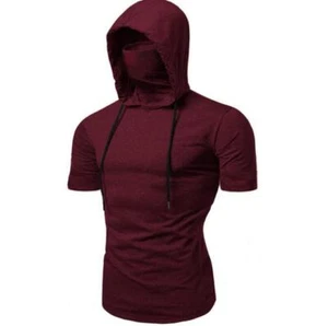 New Mens Ninja shirts Kung Fu Hooded Uniform Martial Arts Tai Chi Tops T-shirt - Picture 1 of 18