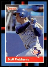 1988 Donruss Baseball Card Scott Fletcher Texas Rangers #180
