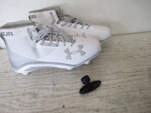 NEW Men's Under Armour High Top FOOTBALL CLEATS SIZE 11.5 w/ Cleat Tool - Picture 1 of 7