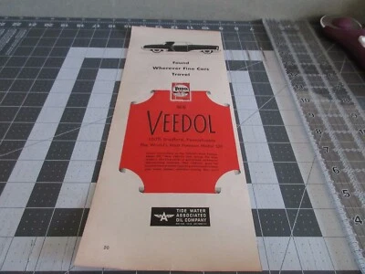 1950 PRINT AD - VEEDOL MOTOR OIL, 100% Bradford, Pennsylvania - Image 1 of 3