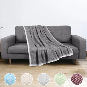 Manta de Algodón, Colcha 4 Estaciones Espiga Decorativa con Flecos Extra Suave - Imagen 1 de 43