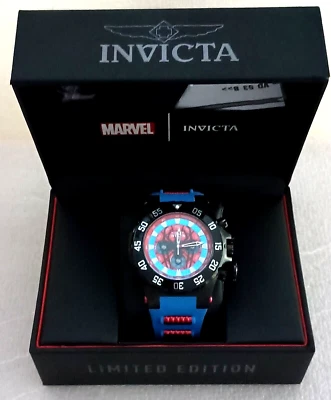 Marvel Comics Invicta 25689 52mm Spider-Man LE #1600/3000 Watch NOS New Box - Image 1 of 4