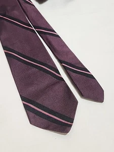 Robert Talbott Krawatte handgenäht für Nordstrom feinste Seide burgund mit schwarzen Streifen - Bild 1 von 9